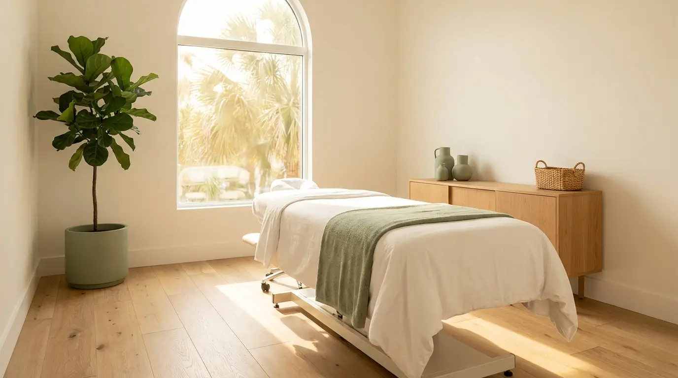 Sunlit treatment room at Bonita Chiropractic Center